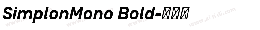 SimplonMono Bold字体转换
